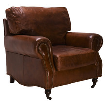 Dark Brown Helena Leather Armchair