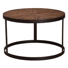 Lethia Round Reclaimed Oak Wood Coffee Table