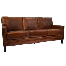 Vickers 3 Seater Leather Sofa