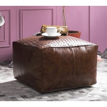 Jasmin Genuine Leather Ottoman