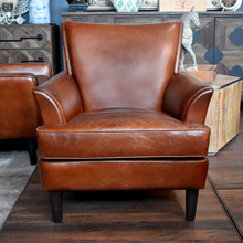 Austin Aged Cowhide Leather Armchair
