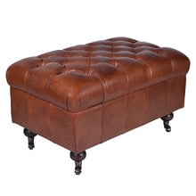 Paddy Leather Storage Ottoman Bench