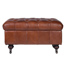 Paddy Leather Storage Ottoman Bench
