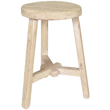 Pachoca Round Recycled Elm Wood Stool