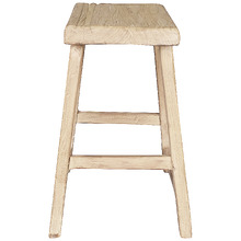 Pachoca Rectangular Recycled Elm Wood Stool