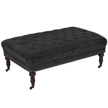 Remiel Aged 2 Seater Cowhide Bench