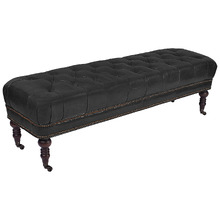 Remiel Aged 3 Seater Cowhide Bench