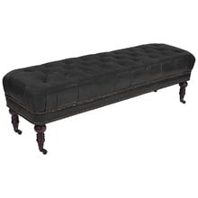 Remiel Aged 3 Seater Cowhide Bench
