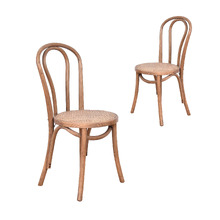 Ninfa Reclaimed Oak Wood Dining Chairs (Set of 2)