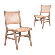Margarid Oak Wood Dining Chairs (Set of 2)