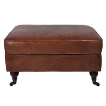 Francis Leather Ottoman