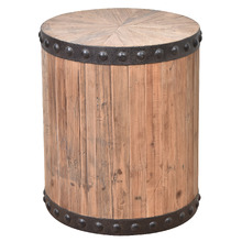 Maddox Recycled Elm Wood Side Table