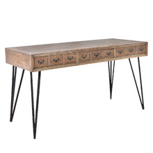 Elliot Recycled Elm Wood Writing Desk