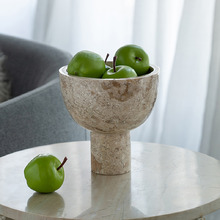 Lia Marble Footed Bowl