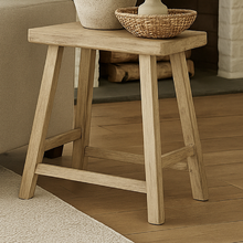 Pachoca Rectangular Recycled Elm Wood Stool