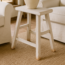Pachoca Rectangular Recycled Elm Wood Stool