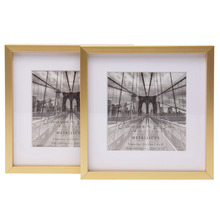 Matte Premium Metallicus 4 x 4" Metal Photo Frames (Set of 2)