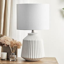 Pleat Stoneware Table Lamp