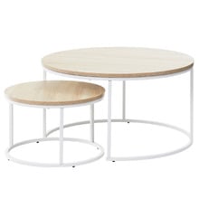 2 Piece Derek Round Nesting Coffee Table Set