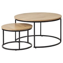 2 Piece Sonoma Round Nesting Coffee Table Set