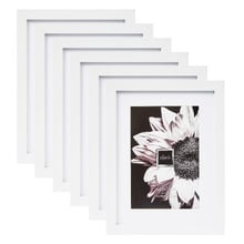White Calla Wood Photo Frames (Set of 6)