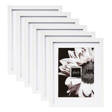 White Calla Wood Photo Frames (Set of 6)