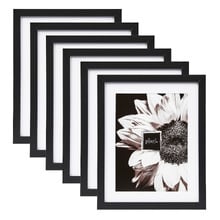 Black Calla Wood Photo Frames (Set of 6)