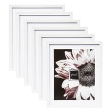 White Calla Wood Photo Frames (Set of 6)