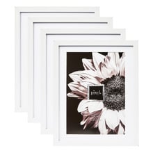 White Calla Wood Photo Frames (Set of 4)