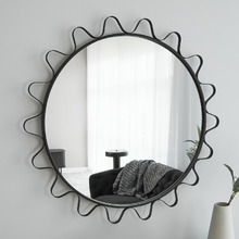 Aria Wavy Round Wall Mirror
