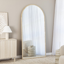 Cantus Arched Oak Wood Full Length Mirror