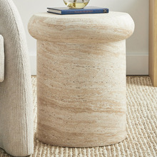 Sophie Travertine-Look Side Table