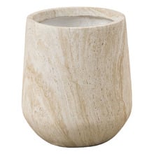 Zoa Travertine-Look Planter