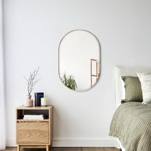 90cm Nova Oval Aluminium Wall Mirror