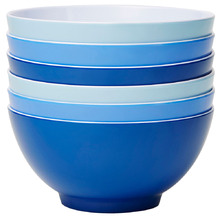 6 Piece Glacier Classic 15cm Melamine Bowl Set