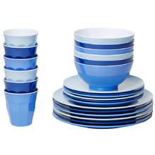 24 Piece Glacier Classic Pro Melamine Dinner Set