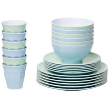 24 Piece Frost Classic Pro Melamine Dinner Set