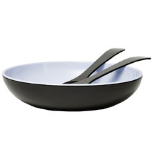 Black Deluxe Melamine Salad Bowl & Server Set