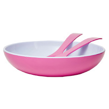 3 Piece Magenta Deluxe Melamine Salad Bowl & Server Set