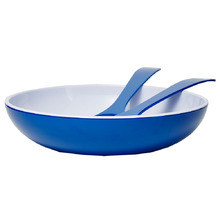 3 Piece Royal Blue Deluxe Melamine Salad Bowl & Server Set