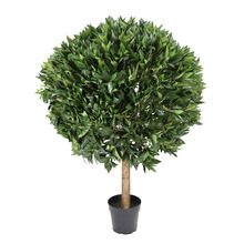 123cm Potted Faux Bay Leaf Topiary