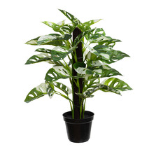 46cm Potted Faux Monstera Adansonia on Pole