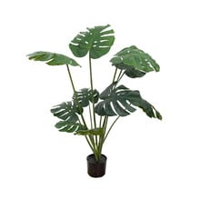 Potted Faux Monstera Plant