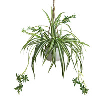 68cm Faux Spider Plant in Hanging Planter