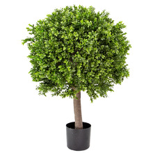 90cm Potted Faux Boxwood Ball Plant