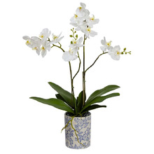 74cm Potted Faux Orchid