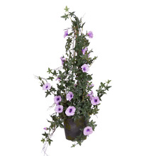 78cm Lavender Potted Faux Climbing Morning Glory