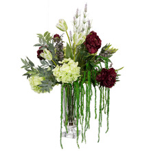 75cm White Faux Tulip Arrangement in Vase