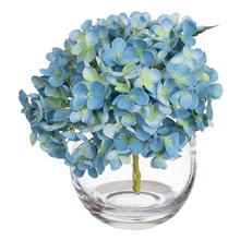 19cm Faux Hydrangea Arrangement in Vase