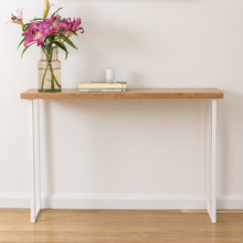 Natural & White Belle Tasmanian Oak  Console Table
